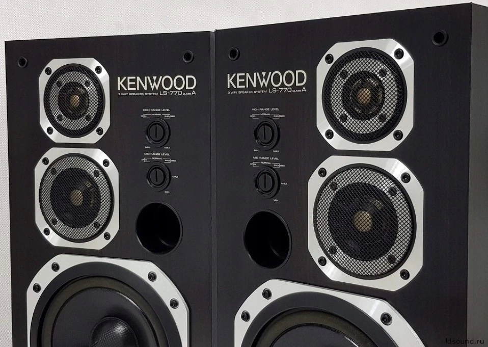 KENWOOD LS-770A Altoparlante Hi-Fi Stereo Vintage Nero Ottime Condizioni - Immagine 2 di 4