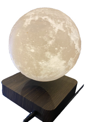 Magnetic Levitating Moon Lamp Floating LED Night Light 3 Color Wood Base