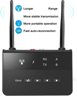 Bluetooth Empfänger Adapter 5.0 3.5mm Jack AUX Auto Audio Stereo 6 Funktionen DE