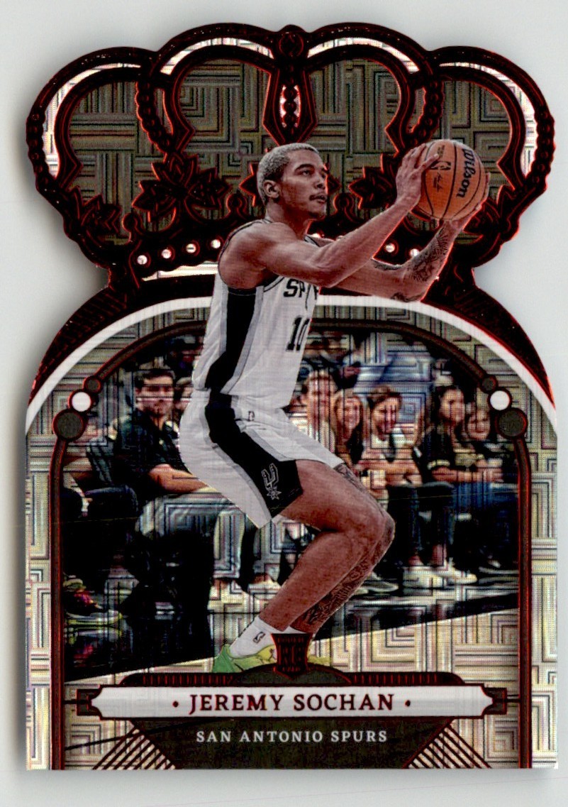 Jeremy Sochan 2022-23 Panini Crown Royale Asia Red RC #53 San Antonio Spurs