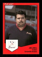 1989 Procards Greenville Braves 1167 Jim Lovell TR BXCP34