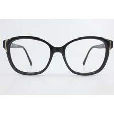 Kirkland Signature Goleta KS 474 Black Gold Cat Eye Eyeglasses Frames 54-17-135