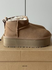NEW 100 Authentic UGG Classic Ultra Mini Platform Women's Boots Shoes Chestnut