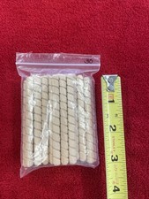1/4 x 3 Wooden Dowel Pins, Spiral Grooved Natural Unfinished, Package Of 30