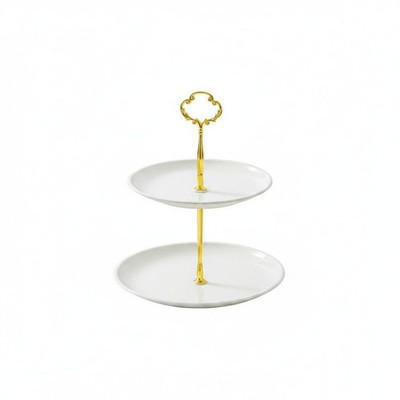 Gold Stainless Steel Dessert Stand Easy to Clean Fruit Display Stand Food Grade