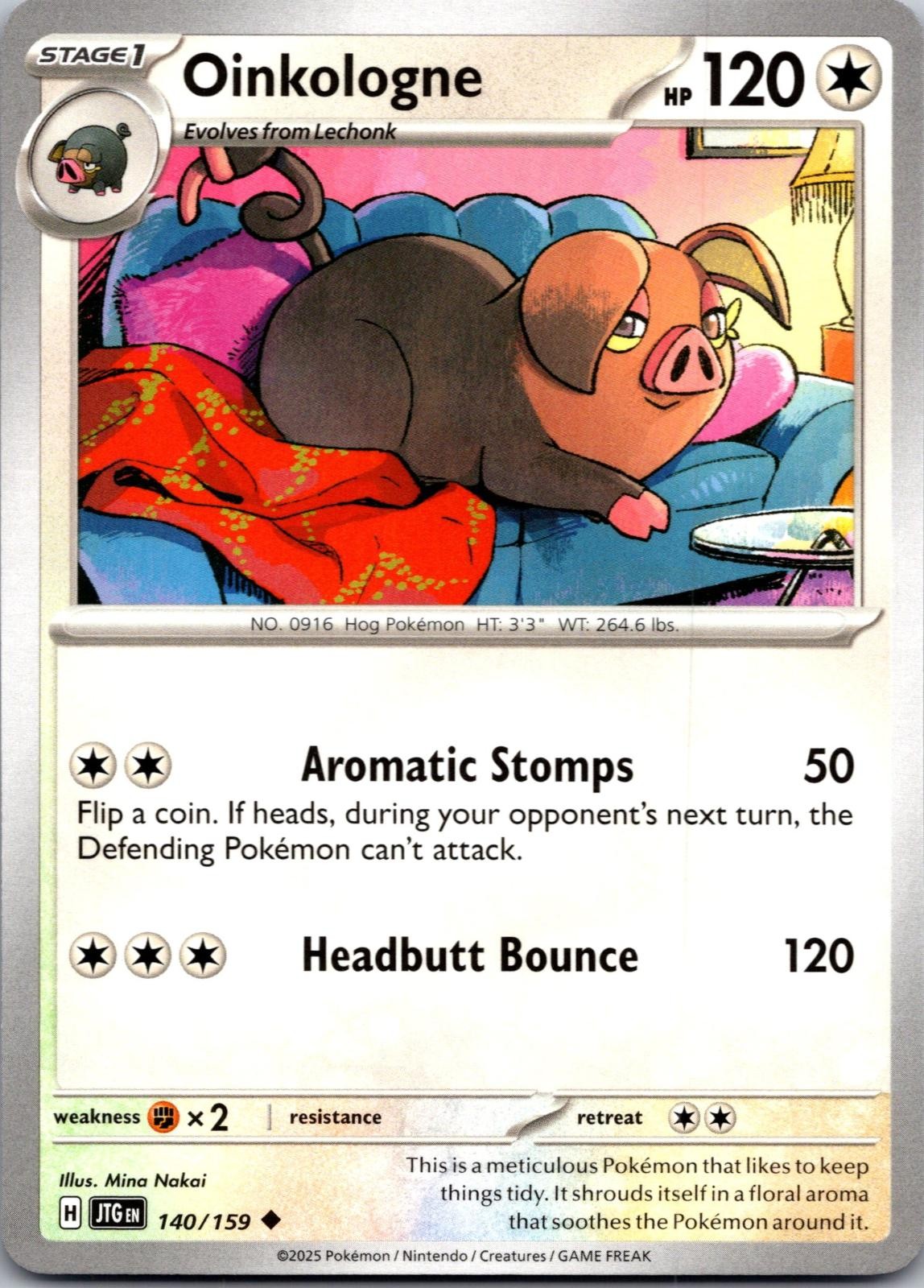 Oinkologne Journey Together 140/159 NM Pokemon