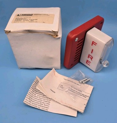 New Siemens Cerberus Pyrotronics MC-S17-S Signal With Strobe Red Fire 