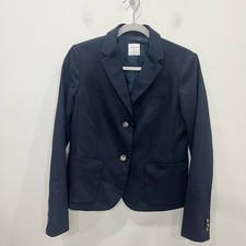 Gap The Academy Blazer Navy Blue Two Button Textured Jacket Womens 6 Preppy