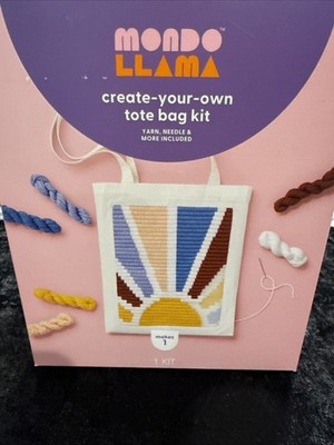 Mondo Llama Create Your Own Tote Bag Kit - NEW