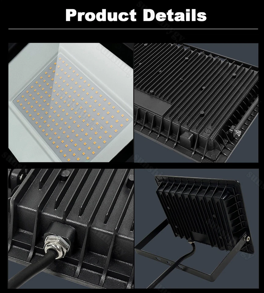 LED Fluter 10W 20W 30W 50W 100W 200W 300W 500Watt Außen Strahler Scheinwerfer DE - Bild 4 von 4