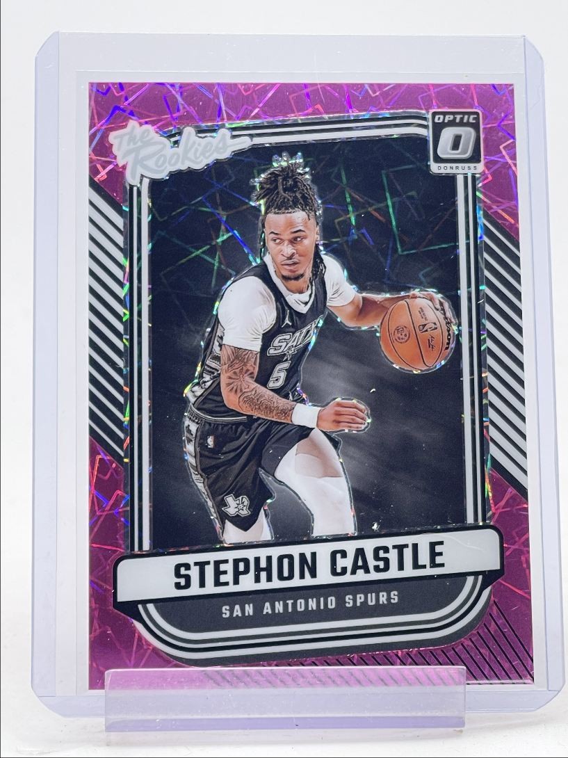 STEPHON CASTLE 2024-25 DONRUSS OPTIC THE ROOKIES PINK VELOCITY A RC /79 Q2277