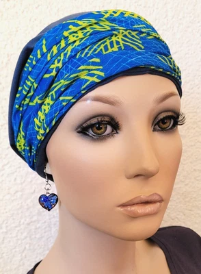 BEANIE MÜTZE + BAND Chemo Turban Stirnband Kopftuch Cap Chemomütze Set Jessy XS - Bild 1 von 4