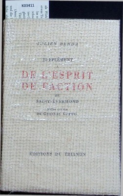 Supplement a de l'Esprit de Faction de Saint-Evremond. Benda, Julien:
