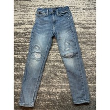 Polo Ralph Lauren Jeans Girls 8 Blue Tompkins High Rise Skinny Distressed