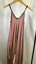 Forever 21 Maxi Dress BoHo loose fit, pockets, preowned, spaghetti strap small