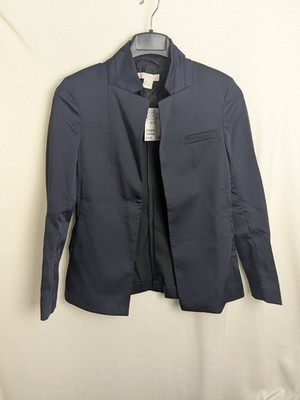 H&M Damen Gr. UK 8 US 4 Anzug Sakko Wattiert Blazer Vorne offen UVP 49,99 NEU
