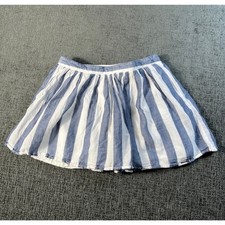 Abercrombie Fitch XS women's white Blue short skirt summer cottage beach