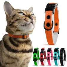 Durable Breakaway Cat Collar with Soft Padding for Medium Adult Saffron Orange