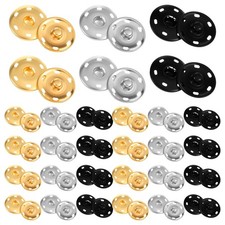 30 Sets Large Sew on Snap Buttons 1 Inch /25mm Metal Snaps for Sewing 3 Color...