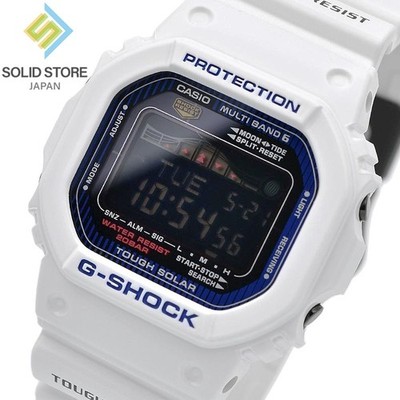 CASIO G-SHOCK GWX-5600C-7JF G-LIDE Radio Solar Watch Tide Graph White 42.8mm