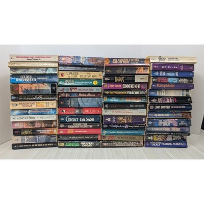 Mixed Book Lot 53 Science Fiction Fantasy Books Vintage Paperback WELL USED