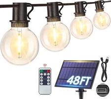 Outdoor Solar Powered Outdoor Lights, Waterproof Solar Powered Patio Lights-48FT