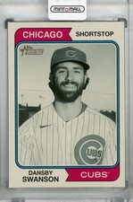 2023 Topps Heritage Chicago Cubs Dansby Swanson Base Black White Image Variation