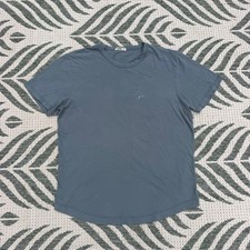Buck Mason T-Shirt Mens Medium Blue Cotton Crew Neck Basic Made in USA Casual