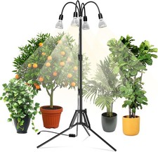 Upgraded 120W Grow Light with Adjustable Tripod Stand, 5000K 660nm Full