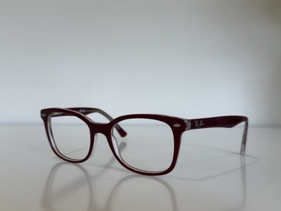 Ray Ban RB 5285 5738 Square Burgundy Red Eyeglasses Frame 53-19-145