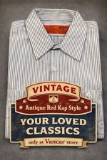 Red Kap Men's Vintage Performance Tech 2 Piece Lined Collar, Short-Sleeve Shirt