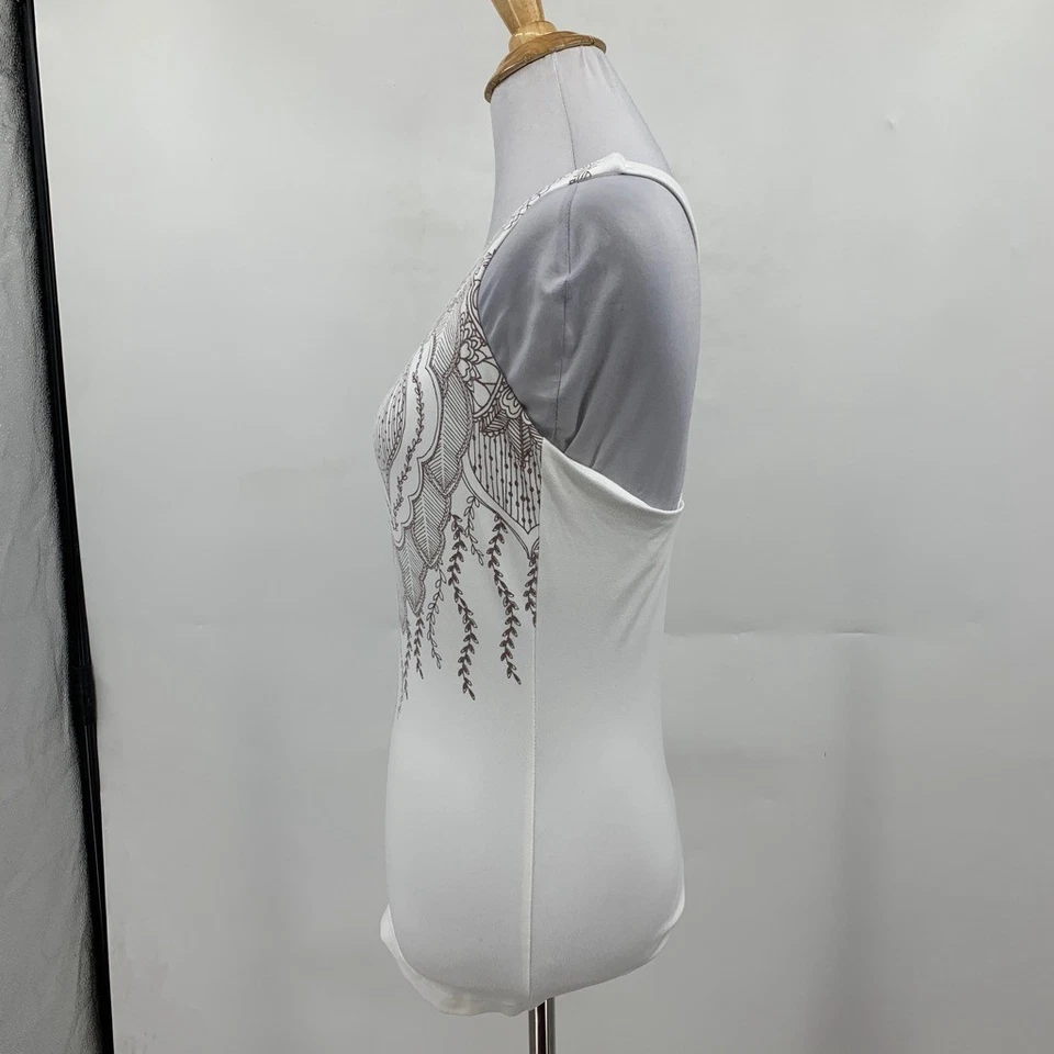 Camiseta sin mangas Prana para mujer S pequeña multi respiración cuello ganchillo espalda deportiva sujetador incorporado Foto 4 de 4