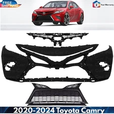 Front Bumper Cover & Grille Assembly Kit For 2020-2024 Toyota Camry