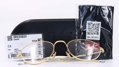 Ray-Ban RB 3582V DAVID 2500 Gold Round Unisex Full Rim Eyeglasses