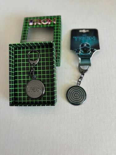 Disney Vintage TRON green keychain, NEW - Picture 1 of 1