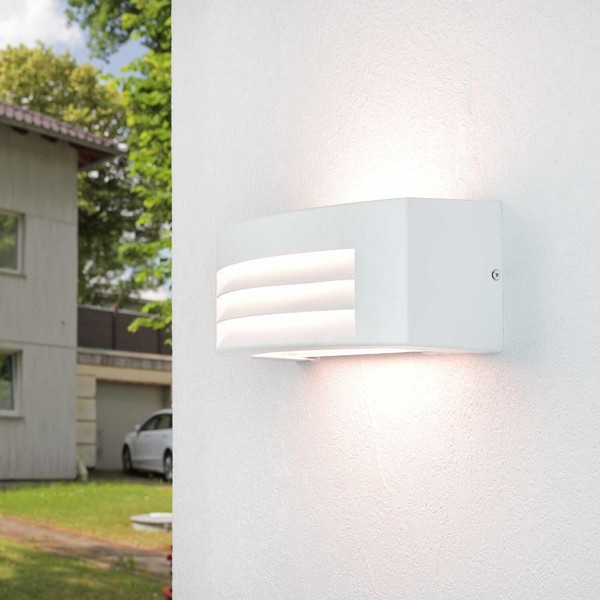 AußEn Wandleuchte Weiß E27 Up Down IP44 Modernes Design Weg Beleuchtung Garten-image
