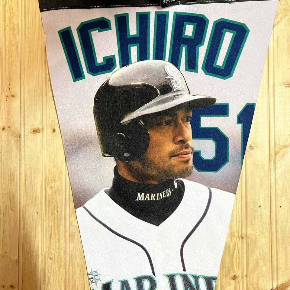 "Banderín Ichiro Suzuki Seattle Mariners Y2K Big Face Wincraft MLB béisbol 40""" Foto 3 de 4