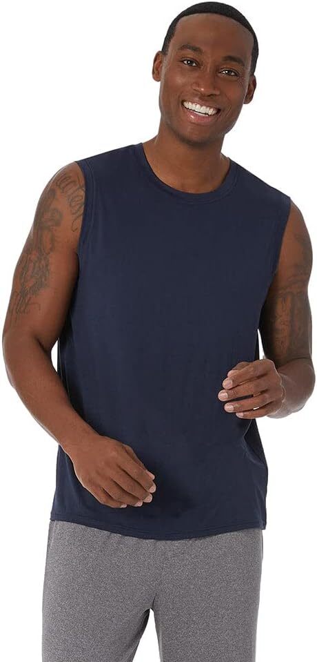 32 ГРАДУСА Прохладный Классический расслабляющий танк с защитой от запаха, растягивающийся в 4 стороны, Темно-синий, Средний