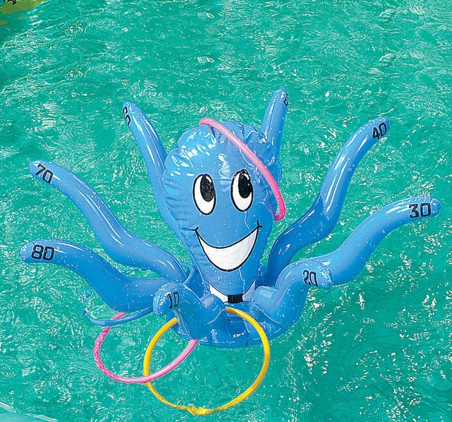 Kids Ring Toss Water Game Inflatable Octopus Childrens Swimming Pool Toy eBay