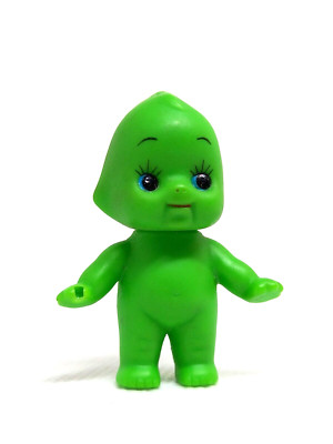 4,5 cm Mini Kewpie Puppen grün Vinyl selten beweglicher Kopf