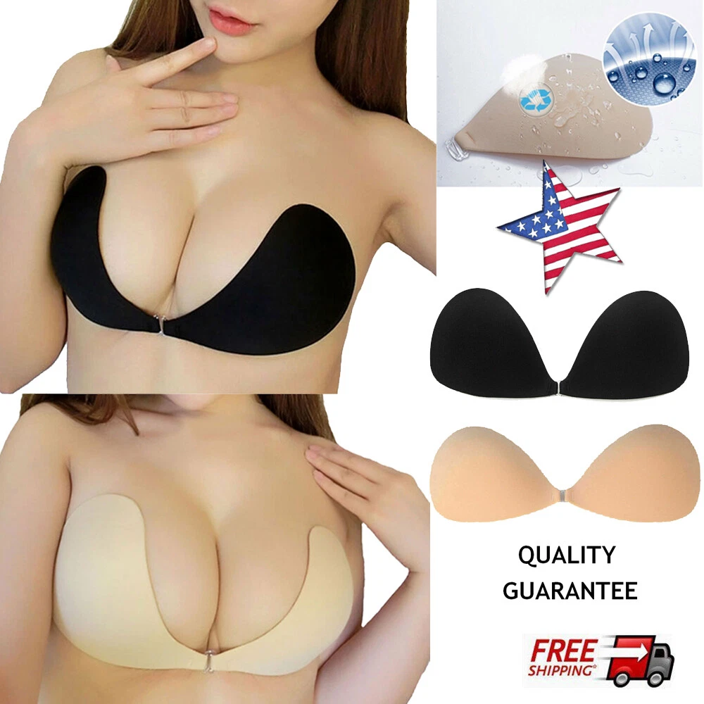 Womens Strapless Sticky Bra Invisible Adhesive Backless Stick On