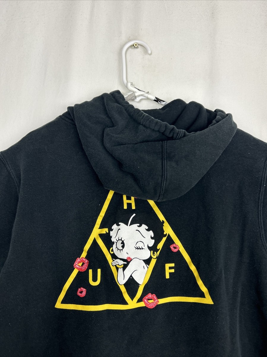 Huf X Betty Boop Mens Large Black Pullover Hoodie Rare | eBay Huf X Betty Boop Mens Large Black Pullover Hoodie Rare | eBay