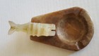 MARBLE DONKEY ASHTRAY Burro Vintage Cigarette Tobacciana Brown L@@k — photo 6