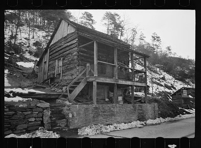 Photo:Mountain home, Appalachian Mountains, housed two white families