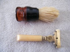 Vintage Schick EVERSHARP Razor  Shaving Cream Brush, Schick safety razor