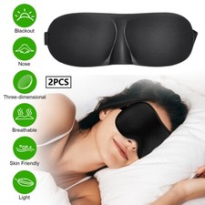 3D Sleep Mask Silk Men Women Dry Eye Sleeping Padded Shade Cover Blindfold Relax