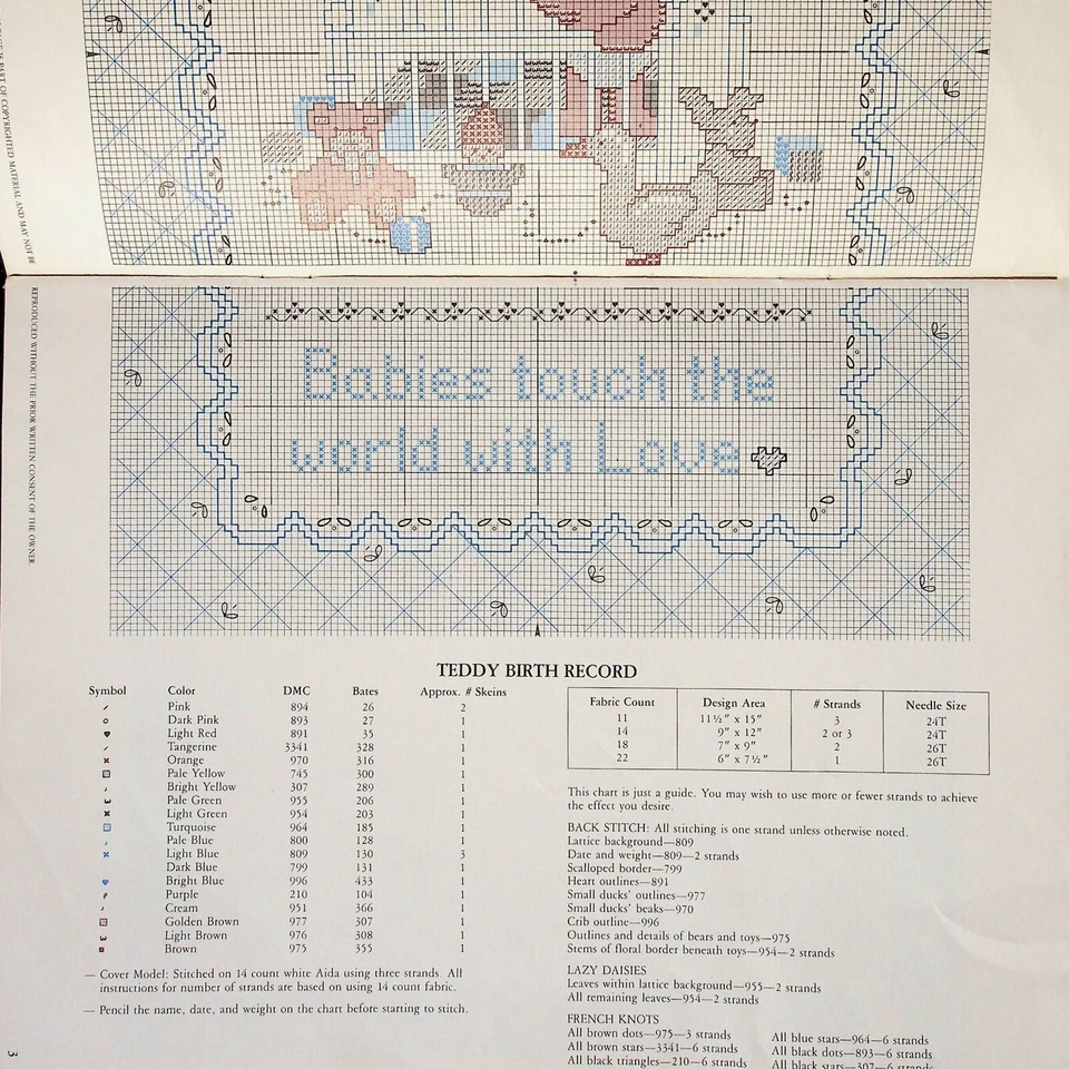 Bed Time Bears Book 1 Cross Stitch Patterns Lucy Rigg By Dimensions - Image 2 of 3