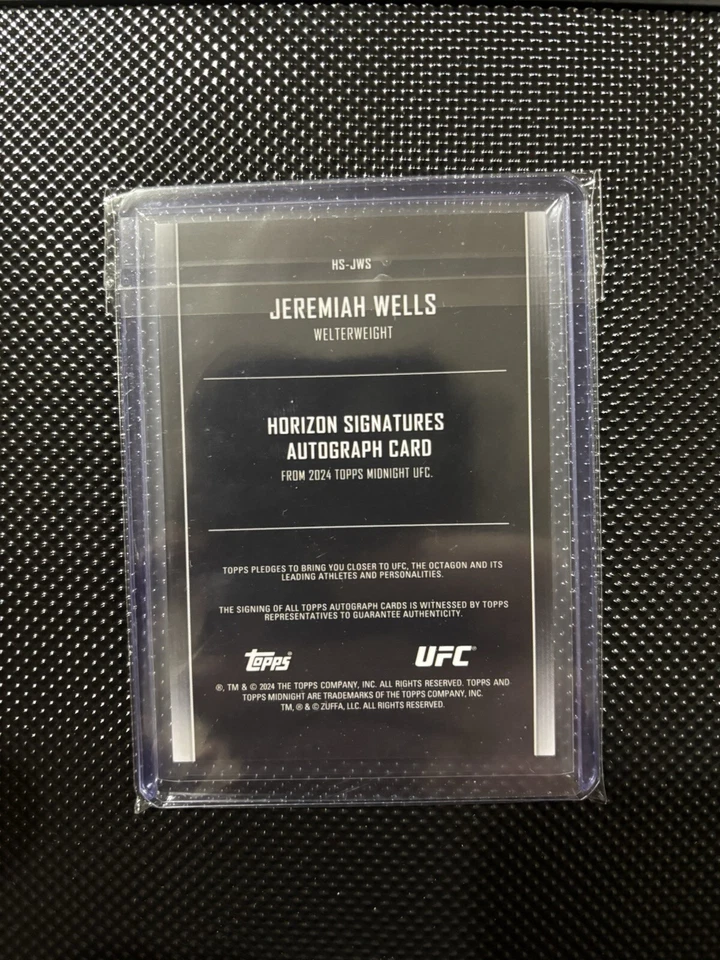 2024 Topps Midnight UFC Moonbeam Auto Jeremiah Wells - Image 2 of 2