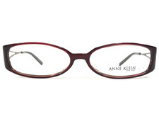 Anne Klein Eyeglasses Frames AK8049 135 Brown Red Rectangular Full Rim 54-15-130