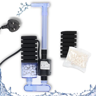 Aquarium Bio Schwammfilter mit eingebauter Pumpe Bio Medien Aquarium Filtration